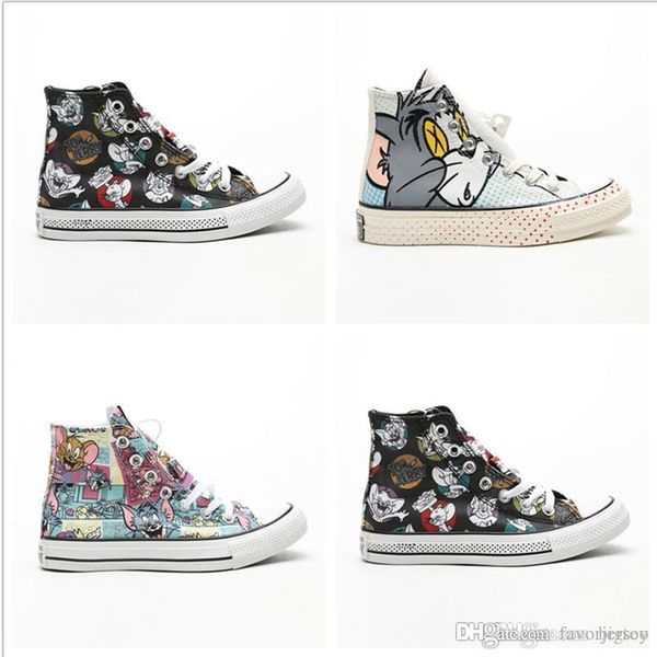 2019 new designer shoes cartoon star 1970s hi tom & jerry canvas shoes men women shoes fashion plimsolls 164841c, White;red
2019 new designer shoes cartoon star 1970s hi tom & jerry canvas shoes men women shoes fashion plimsolls 164841c, White;red