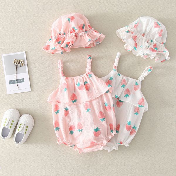 new summer infant baby girls rompers kids onesies strawberry suspender rompers with hat white pink 14808, Blue
new summer infant baby girls rompers kids onesies strawberry suspender rompers with hat white pink 14808, Blue