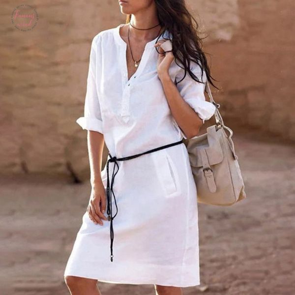 new 2019 summer half sleeve shirt dress women fashion v neck casual straight dresses vestidos midi beach dress female, Black;gray
new 2019 summer half sleeve shirt dress women fashion v neck casual straight dresses vestidos midi beach dress female, Black;gray