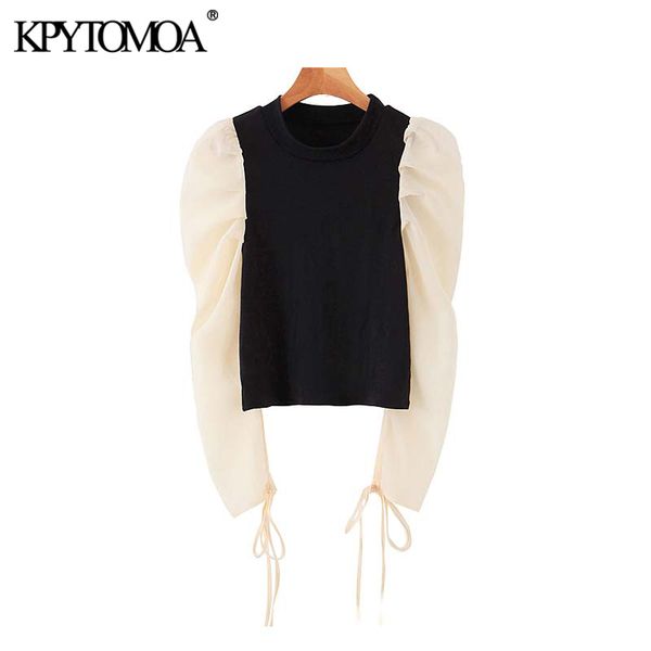 vintage stylish organza patchwork short style knitted blouses women 2019 fashion o neck puff sleeve female shirts chic, White
vintage stylish organza patchwork short style knitted blouses women 2019 fashion o neck puff sleeve female shirts chic, White