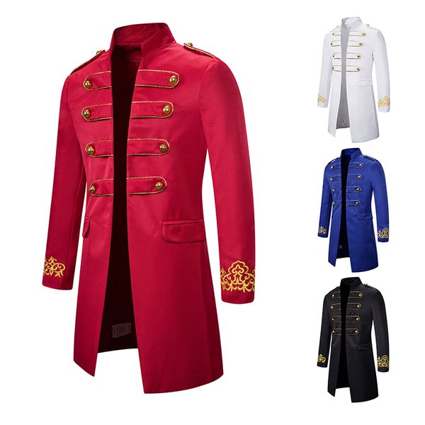 men trench coat steampunk jacket medieval costume men long sleeve gothic jacket frock vintage stand collar men's coat clothes, Tan;black
men trench coat steampunk jacket medieval costume men long sleeve gothic jacket frock vintage stand collar men's coat clothes, Tan;black