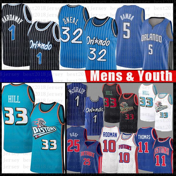 grant 33 32 shaquille hill penny o'neal hardaway basketball jersey derrick isiah dennis thomas rodman rose tracy bamba mcgrady magics p, Black;red
grant 33 32 shaquille hill penny o'neal hardaway basketball jersey derrick isiah dennis thomas rodman rose tracy bamba mcgrady magics p, Black;red