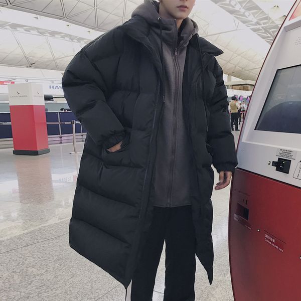 2019 winter korean version of europe and the united states hit color fake two pieces stitching thick hooded cotton clothing, Black
2019 winter korean version of europe and the united states hit color fake two pieces stitching thick hooded cotton clothing, Black