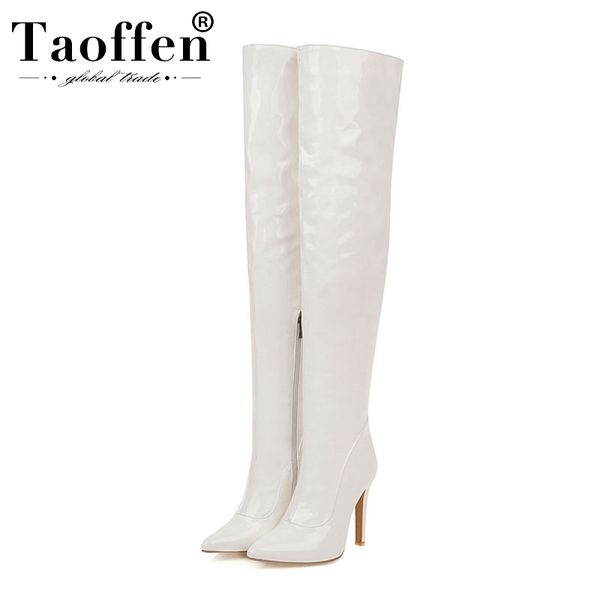 taoffen patent leather long boots for women pointed toe thin high heels shoes winter warm fashion women shoes size 32-48, Black
taoffen patent leather long boots for women pointed toe thin high heels shoes winter warm fashion women shoes size 32-48, Black