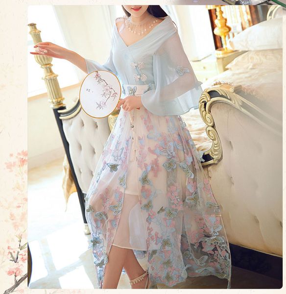 chinese ancient costumes tang dynasty daily dress cosplay dresses costume blue solid embroidery butterfly fairy yarn dress for women, Black;red
chinese ancient costumes tang dynasty daily dress cosplay dresses costume blue solid embroidery butterfly fairy yarn dress for women, Black;red