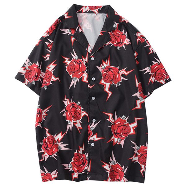 hip hop shirt men streetwear red rose floral print hawaiian shirt men 2020 spring summer harajuku beach thin short sleeve, White;black
hip hop shirt men streetwear red rose floral print hawaiian shirt men 2020 spring summer harajuku beach thin short sleeve, White;black