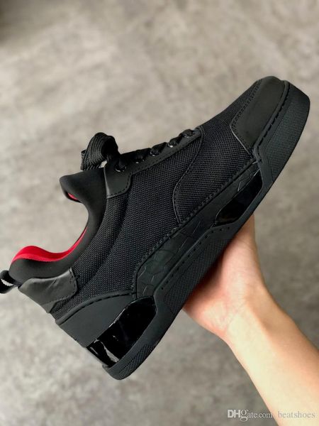 fashion designer shoes spikes aurelien flat sneakers red bottom shoes men black aurelien trainers casual party dress shoes sz us 11.5