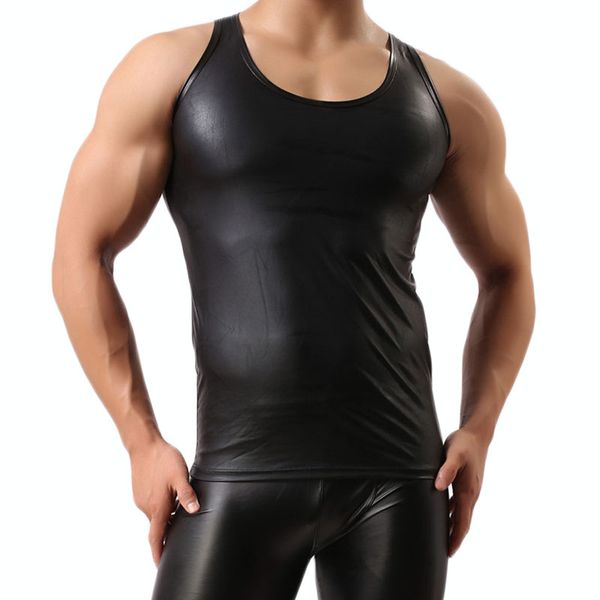 faux leather clubwear shirt men undershirt sleeveless black spandex mens vest undershirt slimming bodysuit seamless clothes, Black;brown
faux leather clubwear shirt men undershirt sleeveless black spandex mens vest undershirt slimming bodysuit seamless clothes, Black;brown