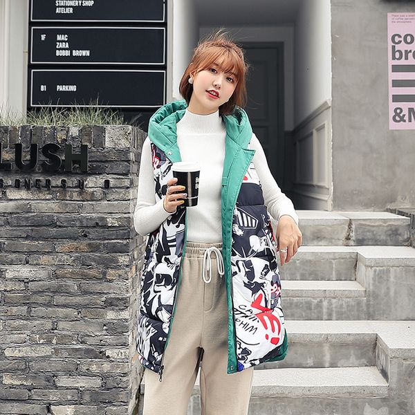 2019 season easy down cotton vest girls long fund two-sided clothes thickening keep warm vest loose coat, Black;white
2019 season easy down cotton vest girls long fund two-sided clothes thickening keep warm vest loose coat, Black;white