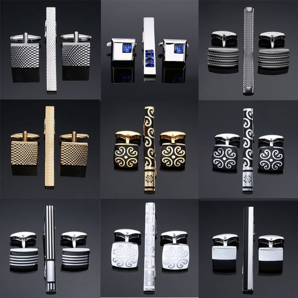 dy new high-end brand of laser carved gold silver black enamel crystal cufflinks tie clip set ing, Silver;golden
dy new high-end brand of laser carved gold silver black enamel crystal cufflinks tie clip set ing, Silver;golden