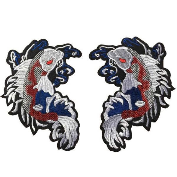 2pcs/set fish patch embroidery iron on patches for clothes dresses fabric patch clothes diy decoration patches, Black
2pcs/set fish patch embroidery iron on patches for clothes dresses fabric patch clothes diy decoration patches, Black
