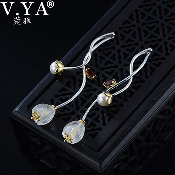 v.ya 925 sterling silver flower earrings creative synthetic crysta l campanula drop earrings lovely women girls jewelry
v.ya 925 sterling silver flower earrings creative synthetic crysta l campanula drop earrings lovely women girls jewelry