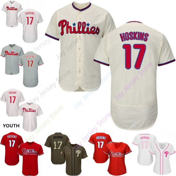 2019 Philadelphia 17 Rhys Hoskins Jersey Phillies Jerseys Cool Base Flexbase Home Away White Black Red Grey Pullover Button Men Women Youth
2019 Philadelphia 17 Rhys Hoskins Jersey Phillies Jerseys Cool Base Flexbase Home Away White Black Red Grey Pullover Button Men Women Youth