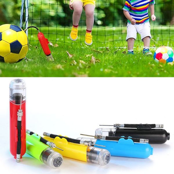 

1 pc plastic inflatable ball hand air pump with 3 needles 2 nozzles for football soccer volleyball