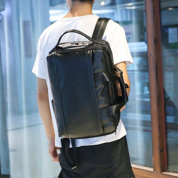 multifunctional backpack korean fashion pu soft leather backpack large capacity outdoor computer travel bag
multifunctional backpack korean fashion pu soft leather backpack large capacity outdoor computer travel bag