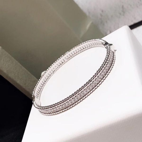 brand pure 925 sterling silver jewelry for women full stone thin silver bangle clover bangle wedding jewelry around beads, Black
brand pure 925 sterling silver jewelry for women full stone thin silver bangle clover bangle wedding jewelry around beads, Black