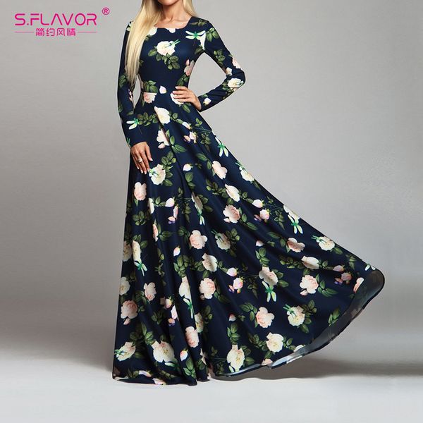 s.flavor women retro floral printed dress fashion long sleeve o neck long dresses spring fashion elegant party vestidos de, Black;gray
s.flavor women retro floral printed dress fashion long sleeve o neck long dresses spring fashion elegant party vestidos de, Black;gray