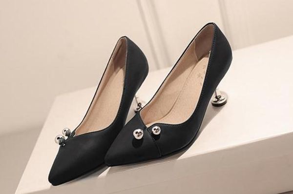 2018 women's shoes in spring and autumn with new style high heel fine heel pointed end@36, Black
2018 women's shoes in spring and autumn with new style high heel fine heel pointed end@36, Black