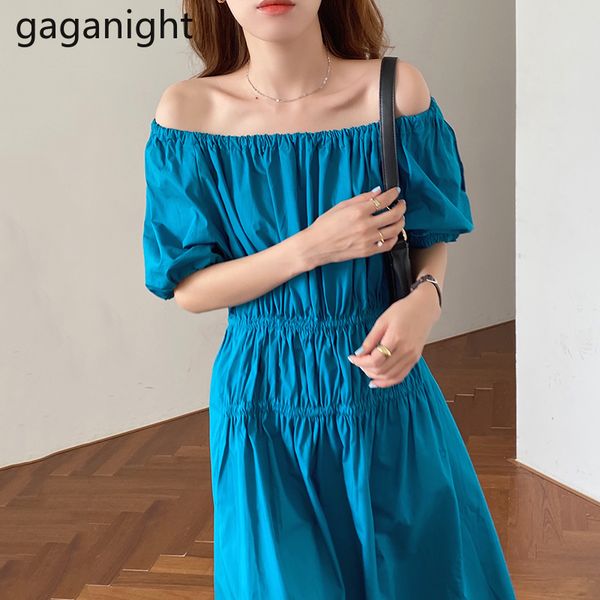 gaganight sweet women party long dress slash neck elastic waist solid girls loose dresses chic korean summer fashion vestidos, Black;gray
gaganight sweet women party long dress slash neck elastic waist solid girls loose dresses chic korean summer fashion vestidos, Black;gray