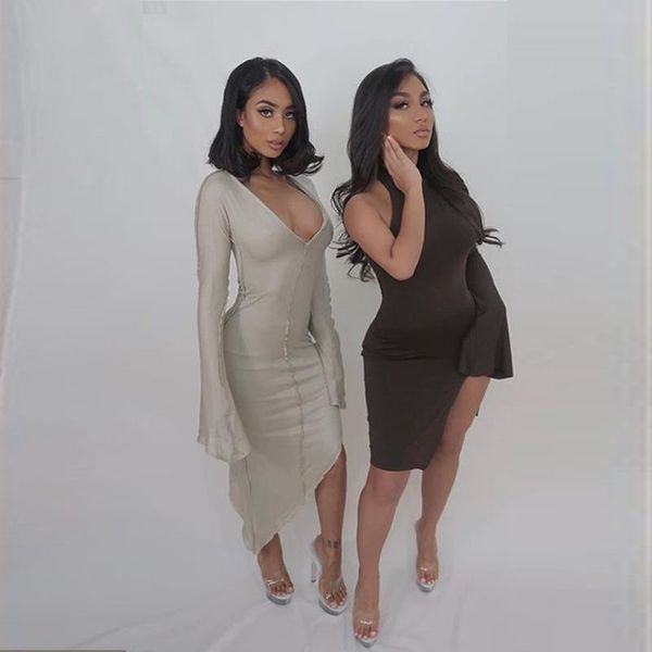 kgfigu 2020 summer women dress one shoulder longe sleeve elegant party club wear dress outfit high waist soft fabric, Black;gray
kgfigu 2020 summer women dress one shoulder longe sleeve elegant party club wear dress outfit high waist soft fabric, Black;gray