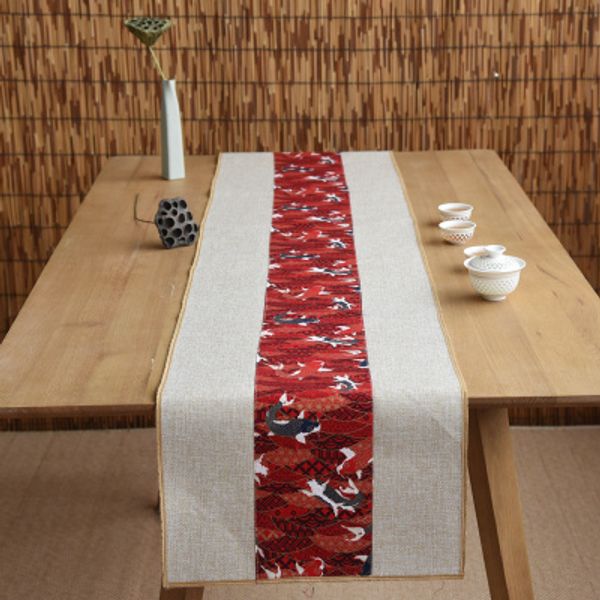 latest lucky fish chinese style dining table runner christmas wedding party tea table cloth rectangle natural cotton linen table mat
latest lucky fish chinese style dining table runner christmas wedding party tea table cloth rectangle natural cotton linen table mat