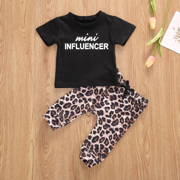 2020 0-24m newborn infant baby girl clothes letter short sleeve black t-shirt + leopard long pants 2 pieces summer baby set, White
2020 0-24m newborn infant baby girl clothes letter short sleeve black t-shirt + leopard long pants 2 pieces summer baby set, White