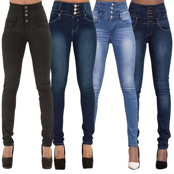 high waist button cross with pocket jeans woman denim pencil pants skinny high stretch female jeans solid 3 colors tousers, Blue
high waist button cross with pocket jeans woman denim pencil pants skinny high stretch female jeans solid 3 colors tousers, Blue