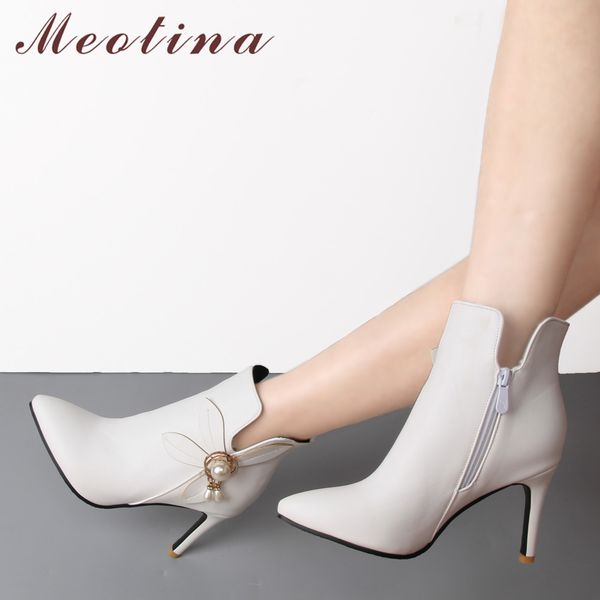 meotina women boots shoes winter flower high heel boots rhinestone ankle zipper yellow white wedding shoes plus size 45 46, Black
meotina women boots shoes winter flower high heel boots rhinestone ankle zipper yellow white wedding shoes plus size 45 46, Black