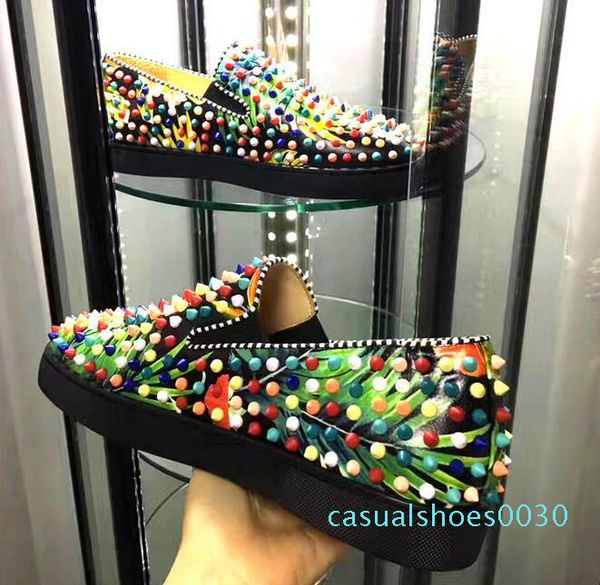 2019 new luxury designer high-end nailed shoes red shoes men casual shoes women low-sneakers, soft bottom, leather, genuine: 35-47 30c, Black
2019 new luxury designer high-end nailed shoes red shoes men casual shoes women low-sneakers, soft bottom, leather, genuine: 35-47 30c, Black