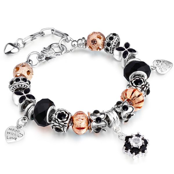 molinuo 19-3cm snake chain link bracelet suitable bead bracelet european charm female diy jewelry making girl gift, Black
molinuo 19-3cm snake chain link bracelet suitable bead bracelet european charm female diy jewelry making girl gift, Black