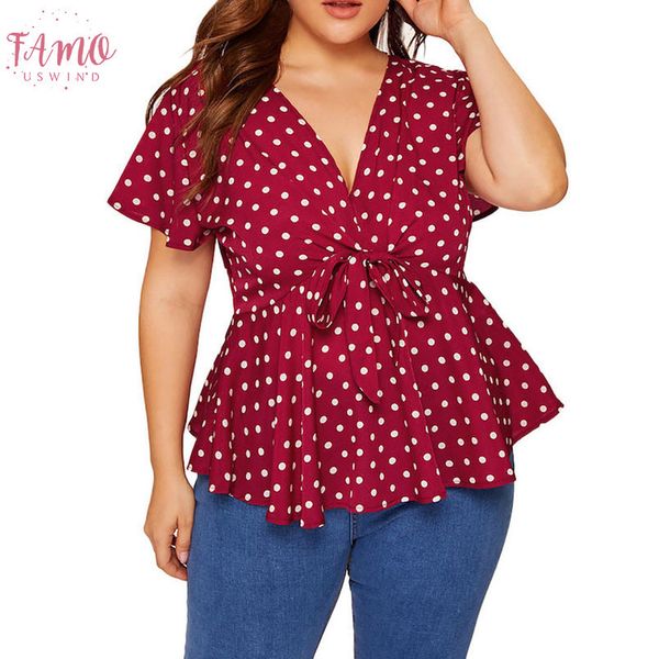 womens large size v neck short sleeve shirt polka dot front womens and summer blouse roupas feminina, White
womens large size v neck short sleeve shirt polka dot front womens and summer blouse roupas feminina, White
