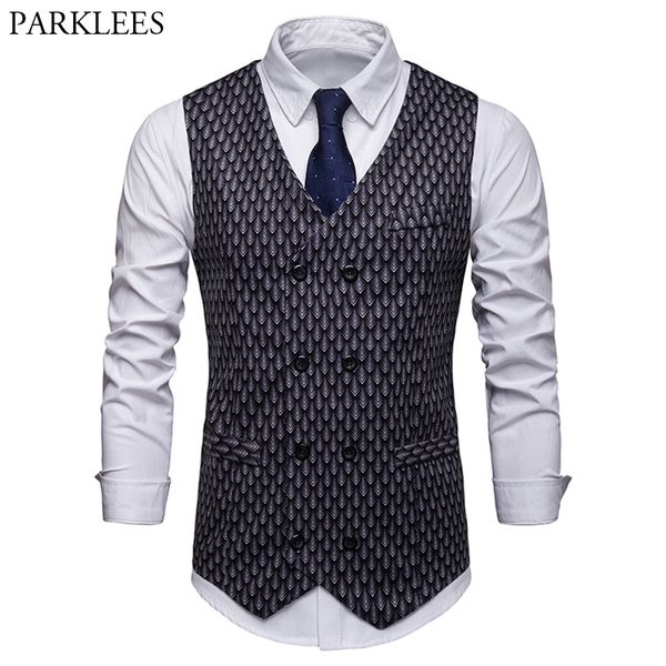 men's casual vest waistcoat 2019 fashion nighclub party suit dress vest men slim fit double breasted tuxedo gilet costume, Black;white
men's casual vest waistcoat 2019 fashion nighclub party suit dress vest men slim fit double breasted tuxedo gilet costume, Black;white