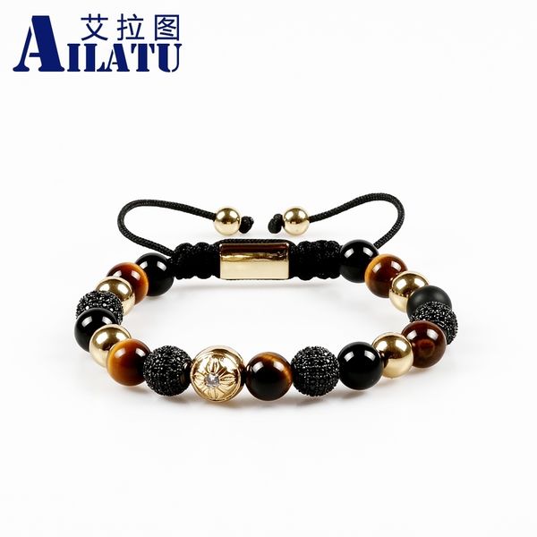 ailatu micro paved cubic zirconia copper bead charm with 8mm black onyx&tiger eye gem&copper beads braiding macrame bracelet, Golden;silver
ailatu micro paved cubic zirconia copper bead charm with 8mm black onyx&tiger eye gem&copper beads braiding macrame bracelet, Golden;silver