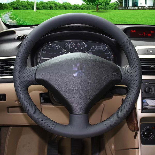 black diy custom hand-stitched artificial leather car steering wheel cover for 307 3008 508 408 308 car accessories
black diy custom hand-stitched artificial leather car steering wheel cover for 307 3008 508 408 308 car accessories
