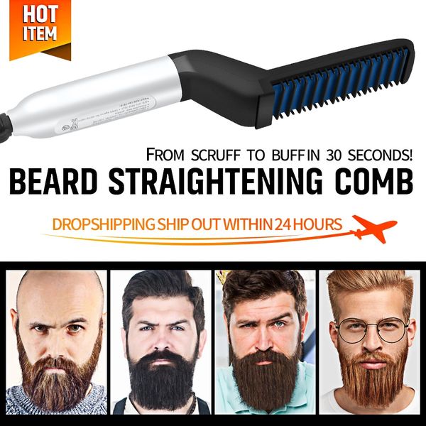 dropship multifunctional brush beard straightener brush hair straighten comb hair curler quick hair styler for men
dropship multifunctional brush beard straightener brush hair straighten comb hair curler quick hair styler for men