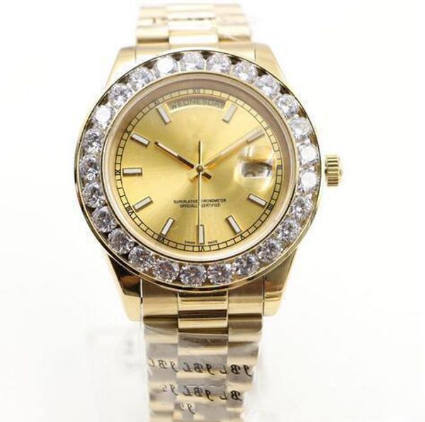 wholesale18k gold diamond watch president daydate diamonds watch men stainless diamond bezel automatic wristwatch male watches, Slivery;brown
wholesale18k gold diamond watch president daydate diamonds watch men stainless diamond bezel automatic wristwatch male watches, Slivery;brown