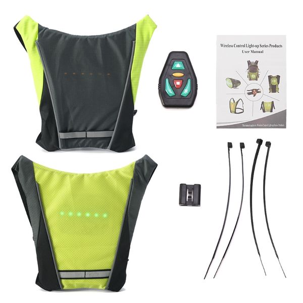 thinkthendo cycling vest outdoor warning light safety jacket signal wireless remote control, Black
thinkthendo cycling vest outdoor warning light safety jacket signal wireless remote control, Black