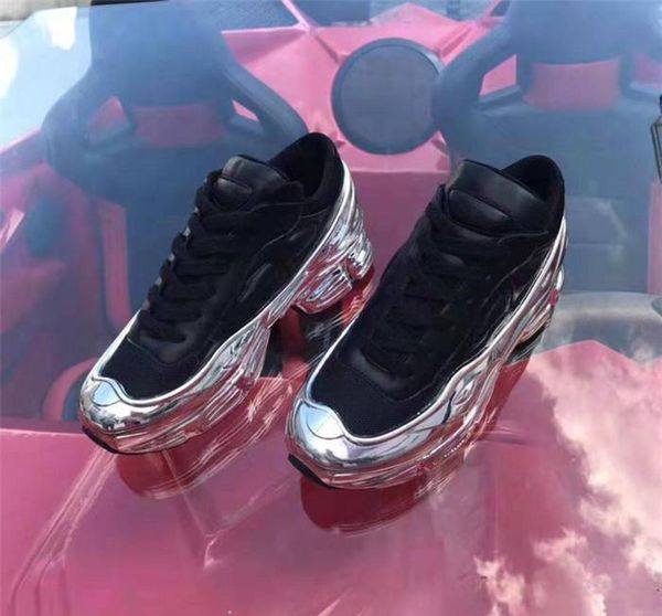 women sneaekers raf simons oversized sneaker,latest ozweego shoes in silver metallic dip effect sole sport trainer multicolor with box tt00, Black
women sneaekers raf simons oversized sneaker,latest ozweego shoes in silver metallic dip effect sole sport trainer multicolor with box tt00, Black