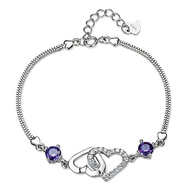 trendy bracelet cute love double heart womens jewellery silver plated gift girls charm gift, Golden;silver
trendy bracelet cute love double heart womens jewellery silver plated gift girls charm gift, Golden;silver