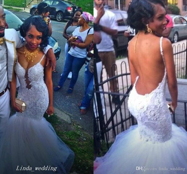 2019 white mermaid wedding dresses spaghetti strap backless long tulle lace bridal party gowns plus size vestidos de novia sirena
2019 white mermaid wedding dresses spaghetti strap backless long tulle lace bridal party gowns plus size vestidos de novia sirena
