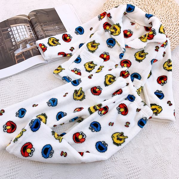 2019 autumn and winter boys and girls home clothes children's flannel pajamas set, Blue;red
2019 autumn and winter boys and girls home clothes children's flannel pajamas set, Blue;red