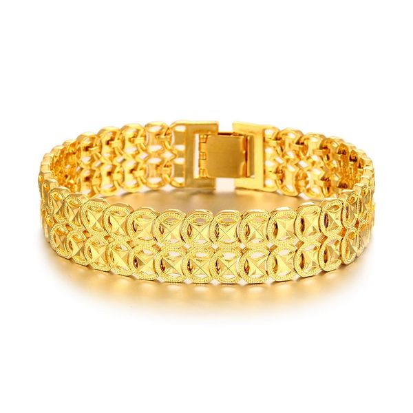 fashion jewelry punk style 18k yellow gold filled 16mm wider wrist chain bracelet for women men wedding party gift, Black
fashion jewelry punk style 18k yellow gold filled 16mm wider wrist chain bracelet for women men wedding party gift, Black