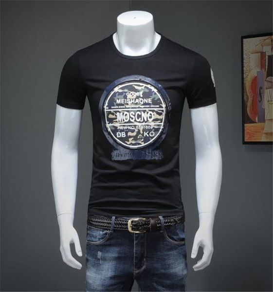Luxury Skinny Half Sleeve O Neck Mens Tshirts Designer Print Mens Tops Summer Casual Mens Tees
Luxury Skinny Half Sleeve O Neck Mens Tshirts Designer Print Mens Tops Summer Casual Mens Tees