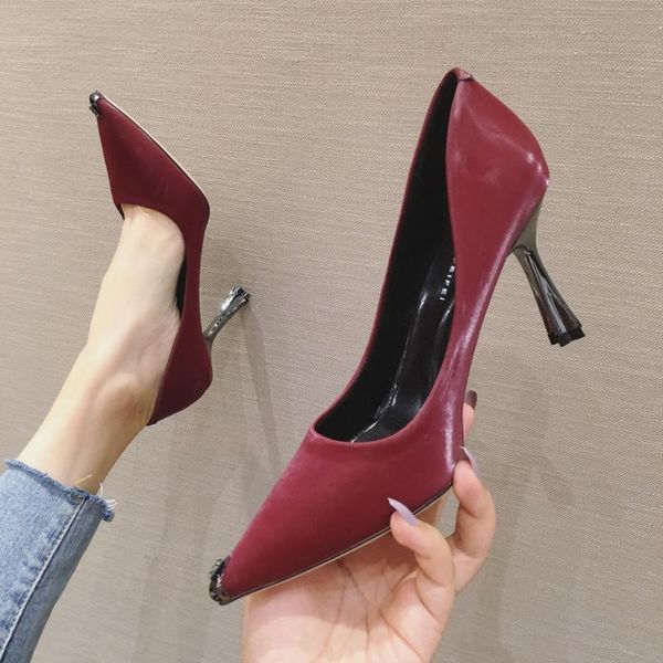 limieke women leather pumps shoes high heel office lady shallow mouth pointy silver toe slip on spring autumn heels shoes 8 cm, Black
limieke women leather pumps shoes high heel office lady shallow mouth pointy silver toe slip on spring autumn heels shoes 8 cm, Black