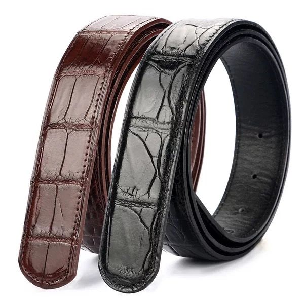 authentic real crocodile belly skin men's belt without buckle genuine alligator leather belt classical designer male waist strap, Black;brown
authentic real crocodile belly skin men's belt without buckle genuine alligator leather belt classical designer male waist strap, Black;brown