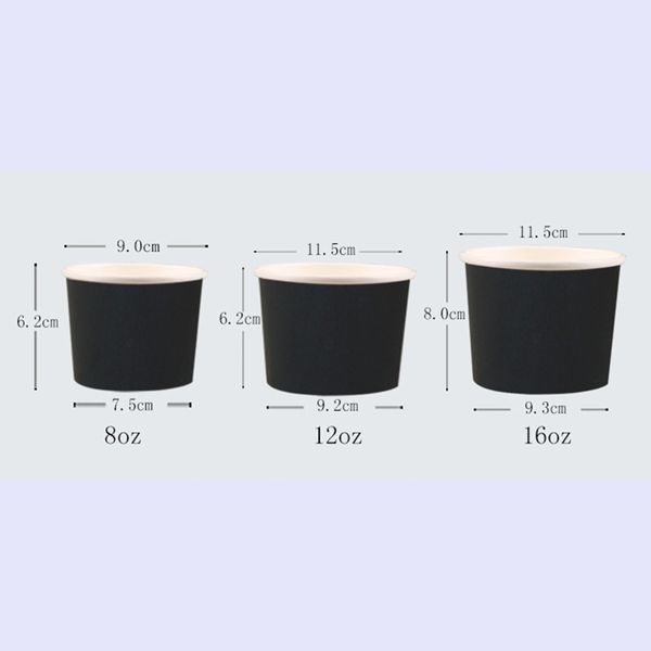 50pcs высокое качество черный сгущает одноразовые бумажные стаканчики 8oz 12oz 16oz мороженое fried йогурт кубок круглый с прозрачной крышко
50pcs высокое качество черный сгущает одноразовые бумажные стаканчики 8oz 12oz 16oz мороженое fried йогурт кубок круглый с прозрачной крышко