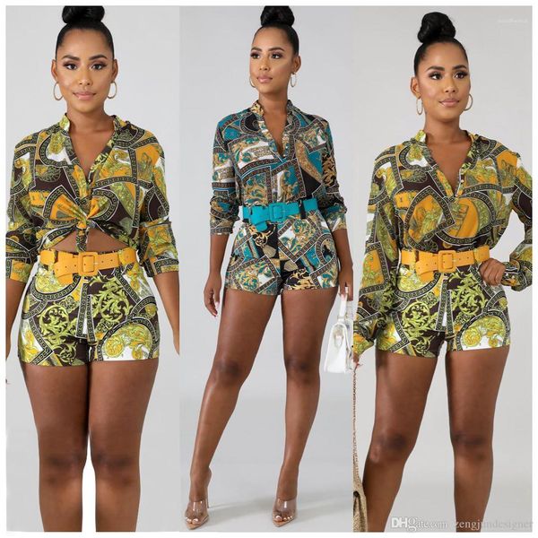 short pants floral print sashes v neck female clothing contrast color casual streetwear womens 2pcs, White
short pants floral print sashes v neck female clothing contrast color casual streetwear womens 2pcs, White