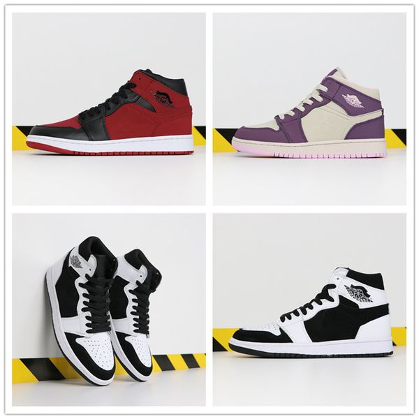 2018 new arrival jumpman 1 mid black red purple grape black white panda basketball shoes 1s men women sneakers size 36-45
2018 new arrival jumpman 1 mid black red purple grape black white panda basketball shoes 1s men women sneakers size 36-45