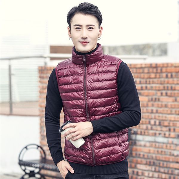 new men winter down vest outdoor thin and light white duck down warm waistcoat mens solid color stand collar sleeveless jackets, Gray;blue
new men winter down vest outdoor thin and light white duck down warm waistcoat mens solid color stand collar sleeveless jackets, Gray;blue