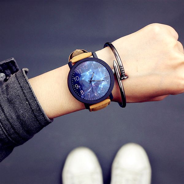 starry sky lovers watch couple watch fashion large dial sport men women watches leather strap pair clock, Slivery;brown
starry sky lovers watch couple watch fashion large dial sport men women watches leather strap pair clock, Slivery;brown